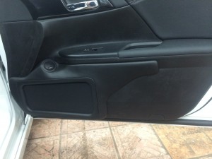 Custom door pods wrapped in vinyl to maintain the factory look while adding a full 3 way component set.