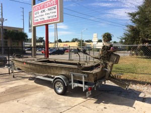 Seadeck, WetSounds stealth Soundbar and Rigid E series light bar installed in Prodigy duck boat.