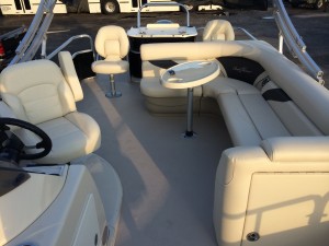 2014 24' Sun Chaser pontoon boat with full RGB LED lighting and full Wetsounds marine audio. 