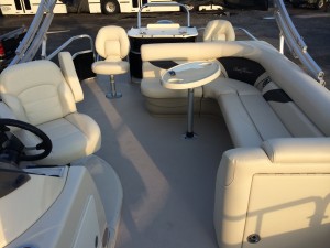 2014 24' Sun Chaser pontoon boat with full RGB LED lighting and full Wetsounds marine audio.