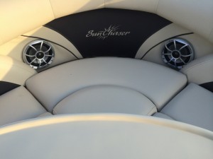 2014 24' Sunchaser pontoon boat outfitted with Wetsounds Speakers and RGB LED lights.