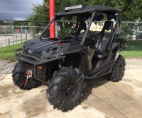 Water proof Kicker Marine speakers and Rigid lights on Can am Commander