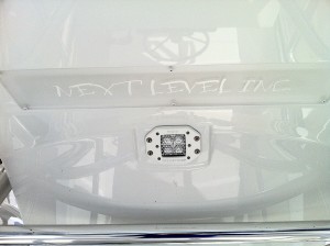 Rigid D series flush mount installed on a 2014 Amaracat.