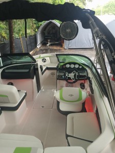 RGB accent lighting and tower speakers installed in 2016 Regal 2000 Bowrider.
