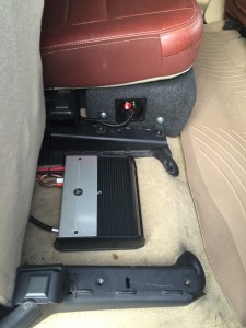 JL Amplifier installed in F-250